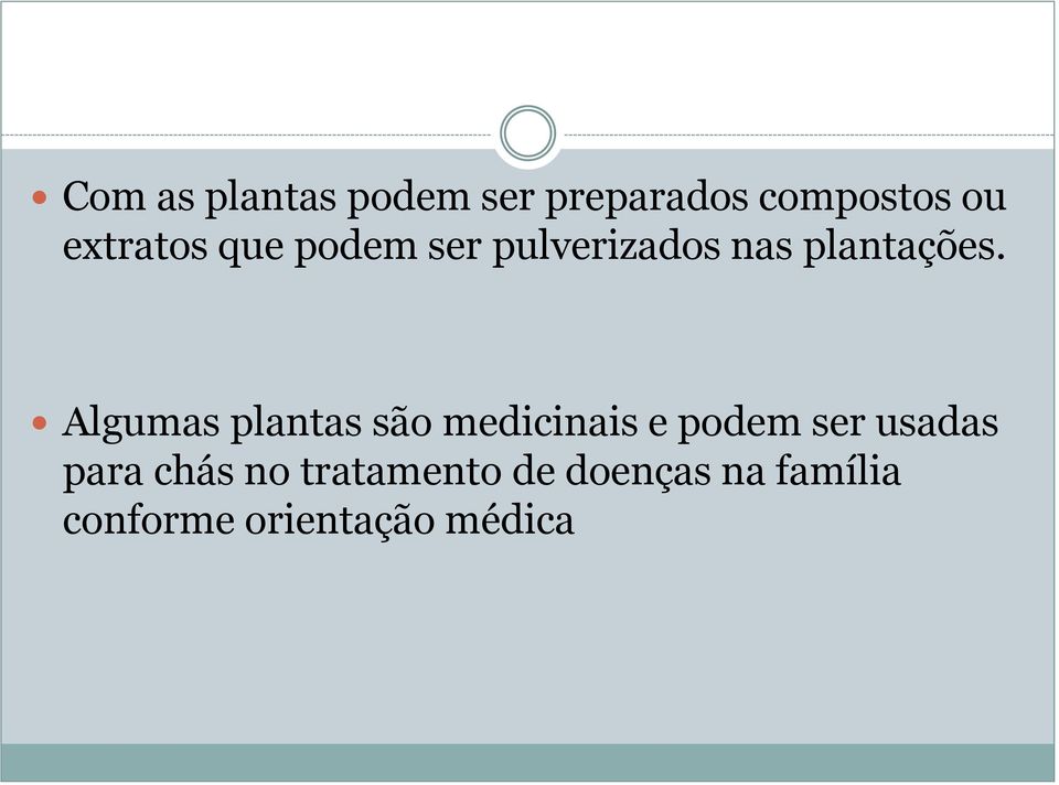 Algumas plantas são medicinais e podem ser usadas para