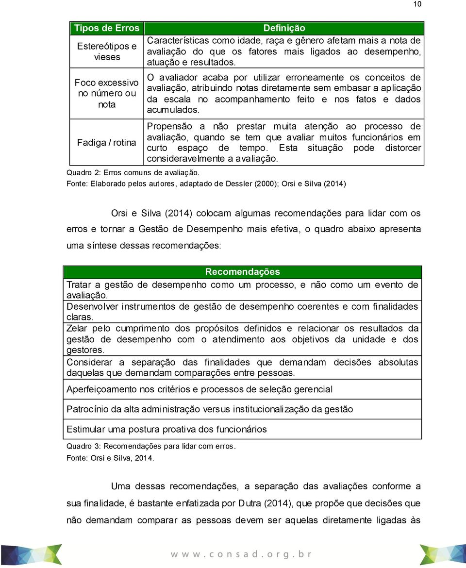 O avaliador acaba por utilizar erroneamente os conceitos de avaliação, atribuindo notas diretamente sem embasar a aplicação da escala no acompanhamento feito e nos fatos e dados acumulados.