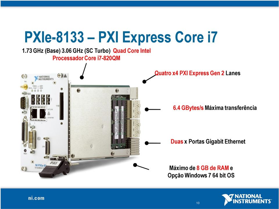 Quatro x4 PXI Express Gen 2 Lanes 6.