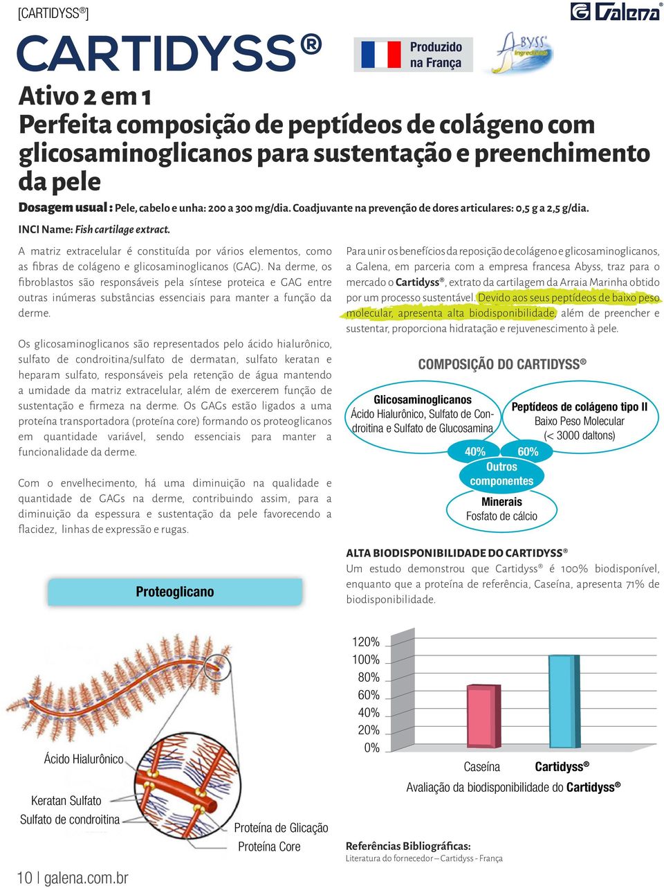 A matriz extracelular é constituída por vários elementos, como as fibras de colágeno e glicosaminoglicanos (GAG).