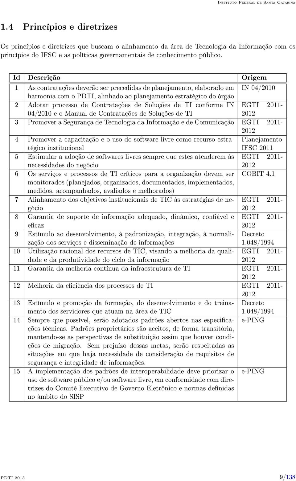 Contratações de Soluções de TI conforme IN EGTI 2011-04/2010 e o Manual de Contratações de Soluções de TI 2012 3 Promover a Segurança de Tecnologia da Informação e de Comunicação EGTI 2011-2012 4