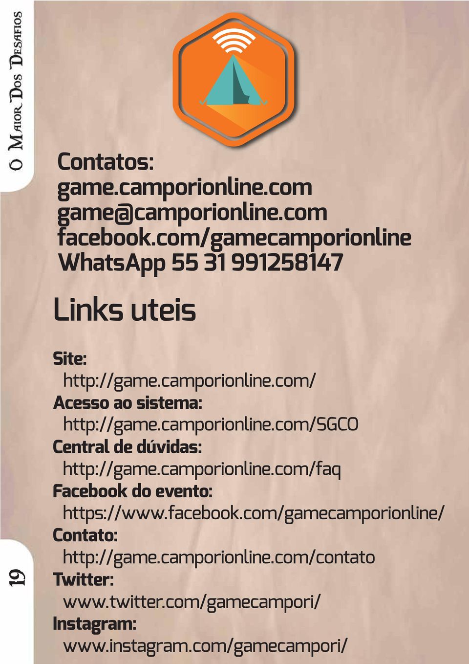 com/gamecamporionline WhatsApp 55 31 991258147 Links
