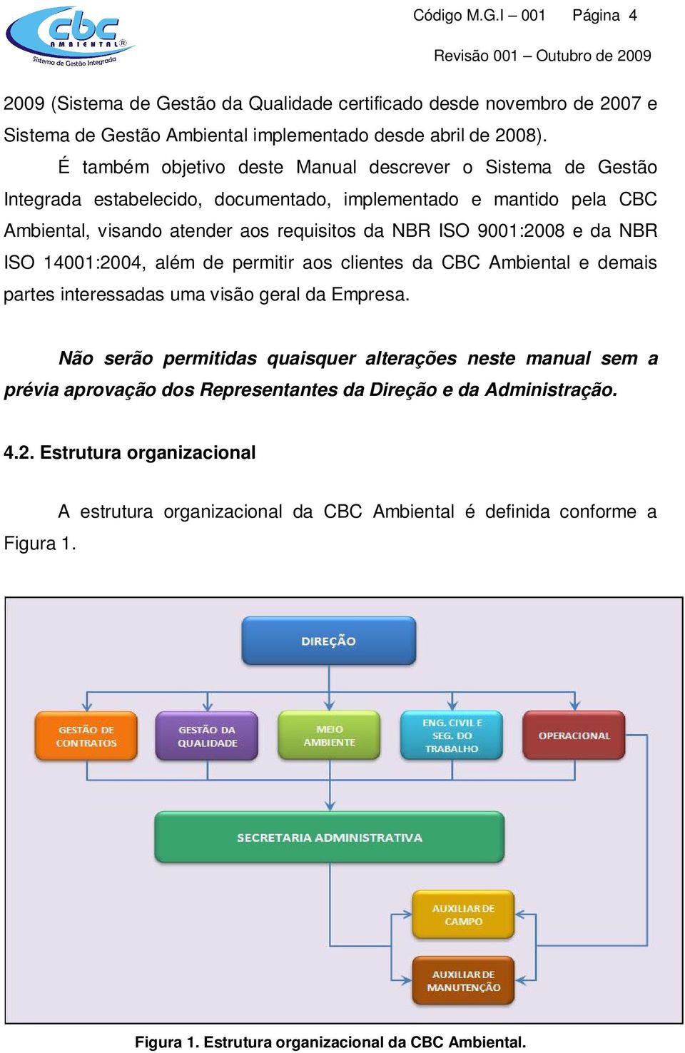 e da NBR ISO 14001:2004, além de permitir aos clientes da CBC Ambiental e demais partes interessadas uma visão geral da Empresa.