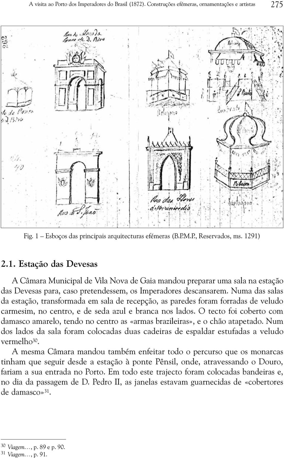 Esboços das principais arquitecturas efémeras (B.P.M.P., Reservados, ms. 12