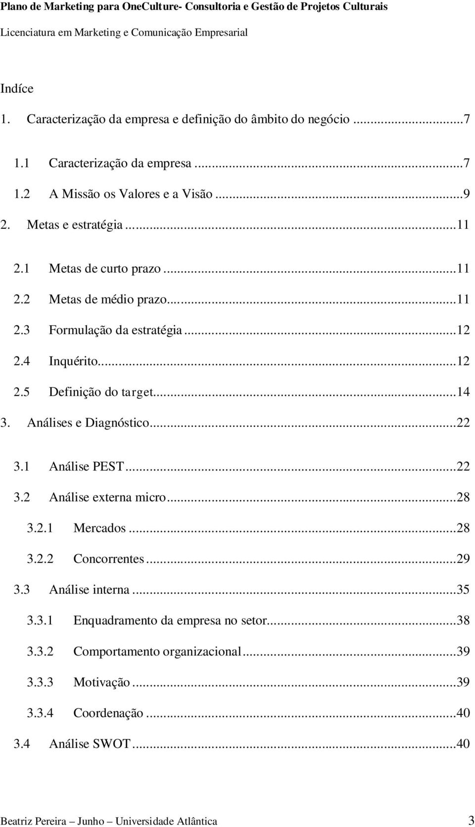 Análises e Diagnóstico... 22 3.1 Análise PEST... 22 3.2 Análise externa micro... 28 3.2.1 Mercados... 28 3.2.2 Concorrentes... 29 3.3 Análise interna... 35 3.3.1 Enquadramento da empresa no setor.