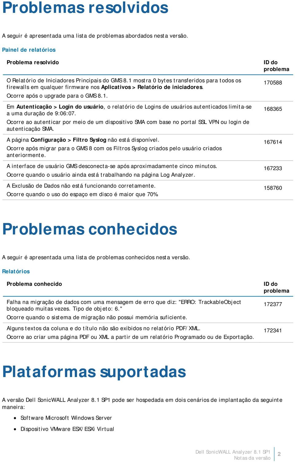 Ocorre ao autenticar por meio de um dispositivo SMA com base no portal SSL VPN ou login de autenticação SMA. A página Configuração > Filtro Syslog não está disponível.