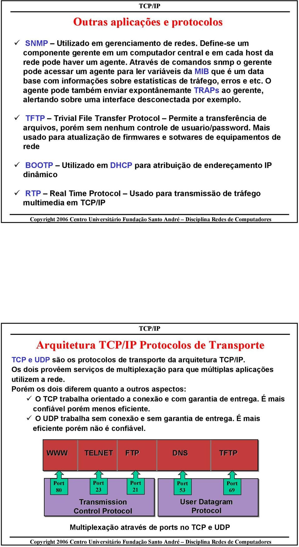 O agente pode também enviar expontânemante TRAPs ao gerente, alertando sobre uma interface desconectada por exemplo.