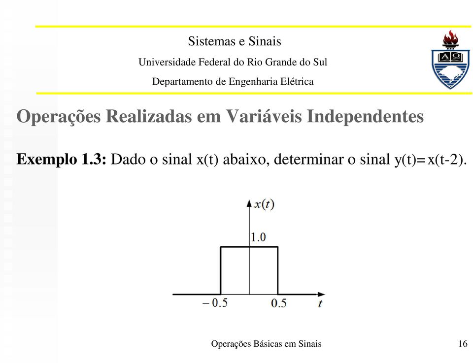 3: Dado o sinal x(t) abaixo,