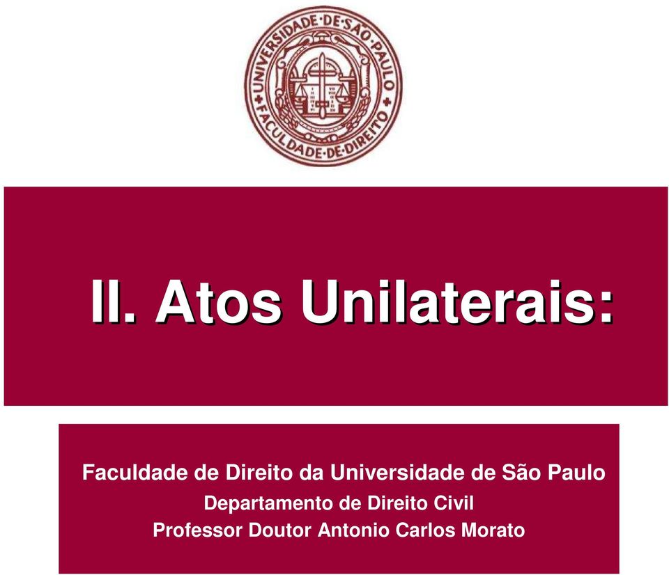 Paulo Departamento de Direito