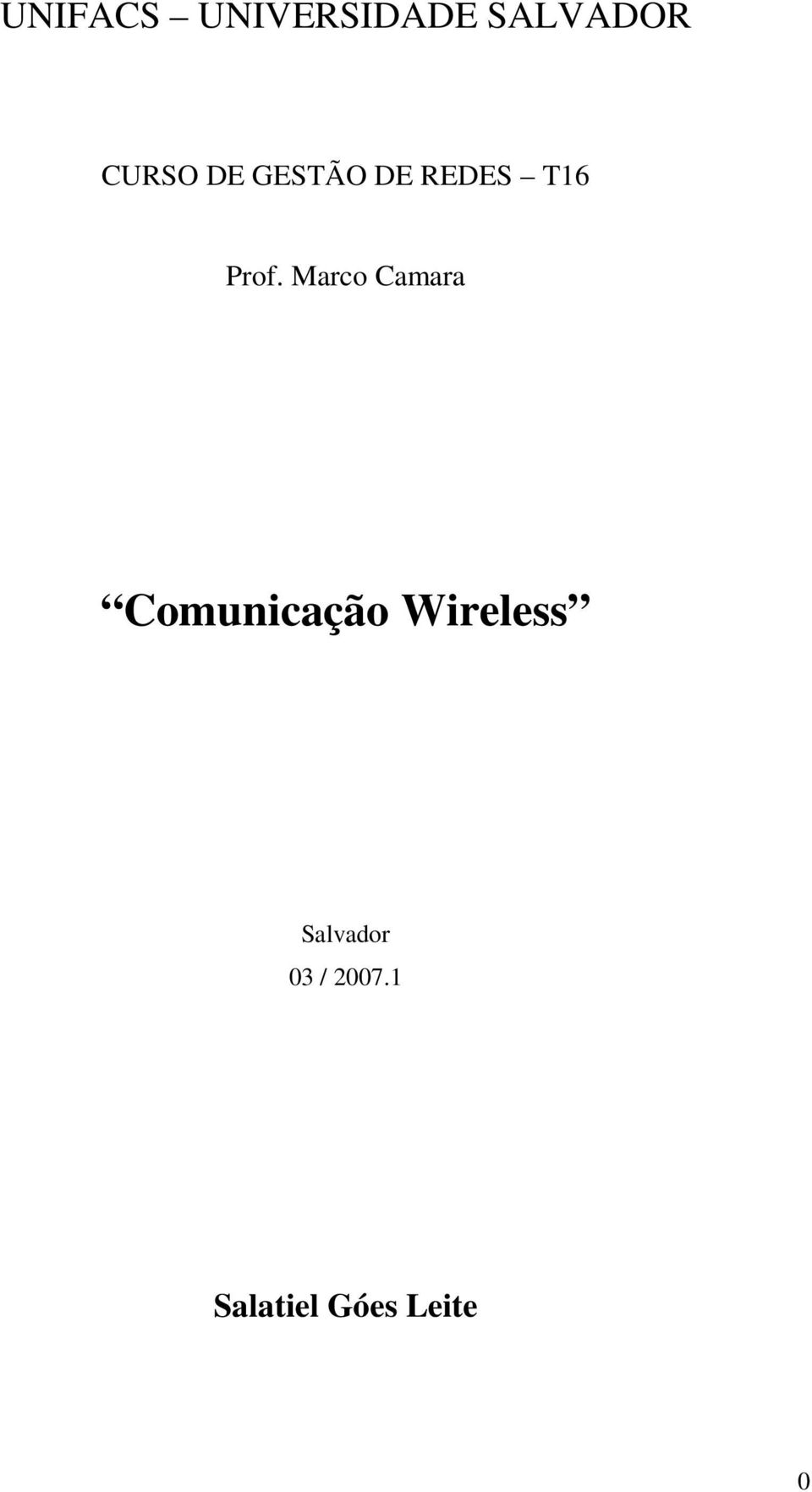 Marco Camara Comunicação Wireless