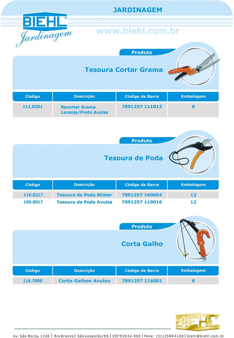 0217 Tesoura de Poda Blister 10.