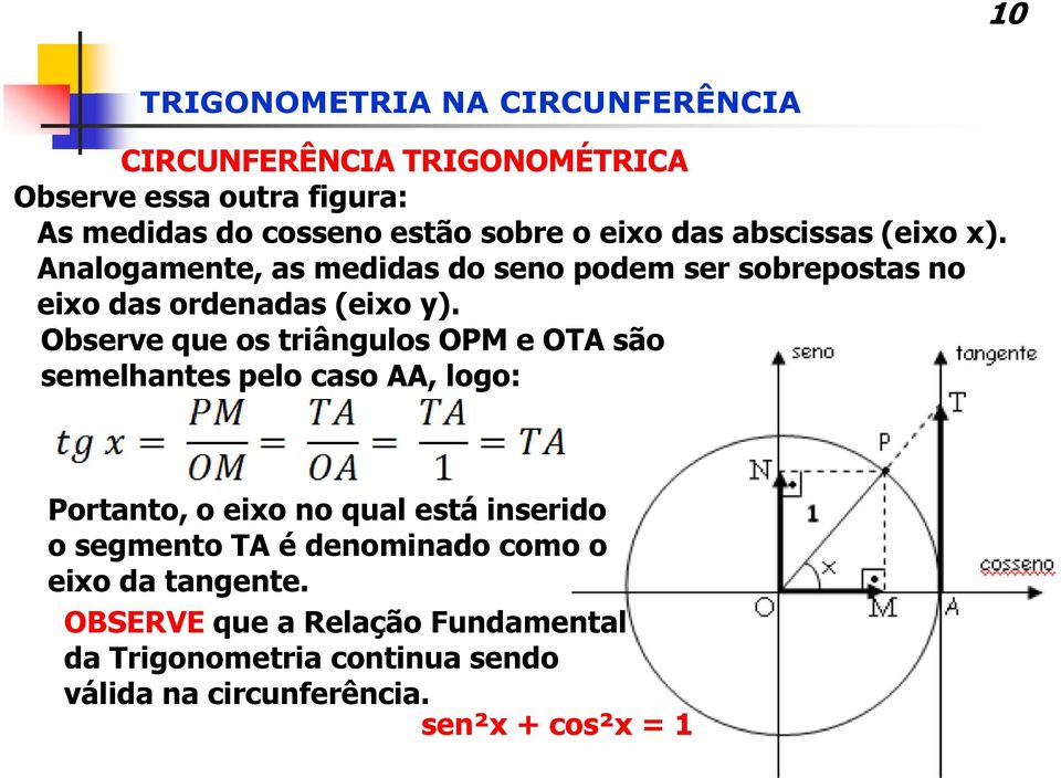 Observe que os triângulos OPM e OTA são semelhantes pelo caso AA, logo: Portanto, o eixo no qual está inserido o
