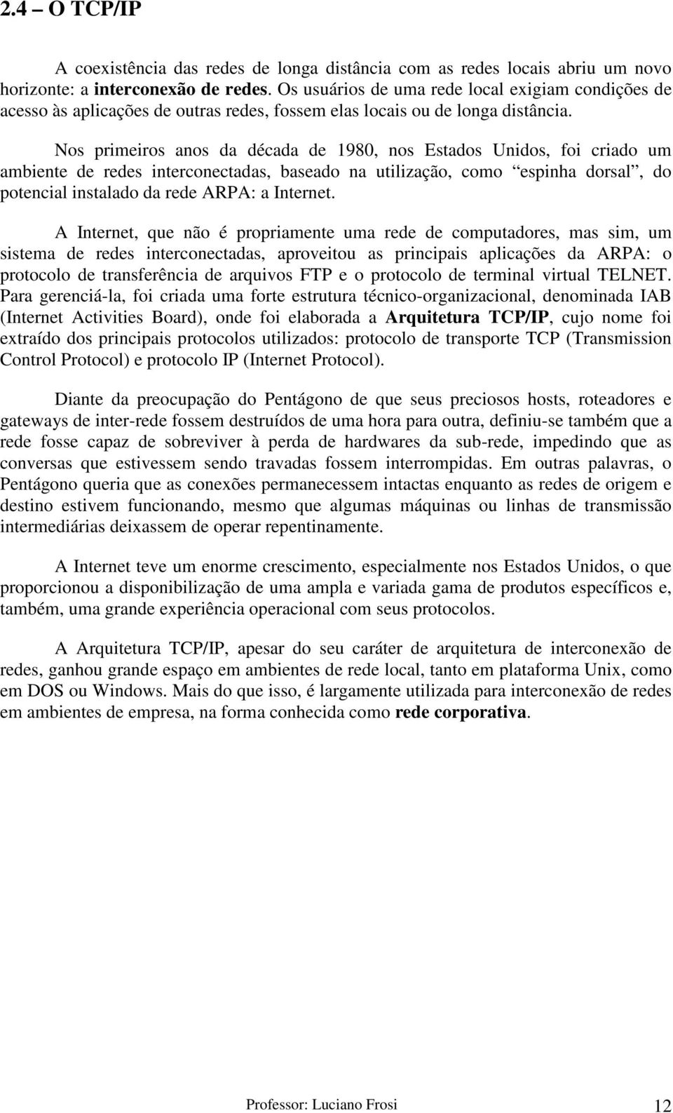 Nos primeiros anos da década de 1980, nos Estados Unidos, foi criado um ambiente de redes interconectadas, baseado na utilização, como espinha dorsal, do potencial instalado da rede ARPA: a Internet.