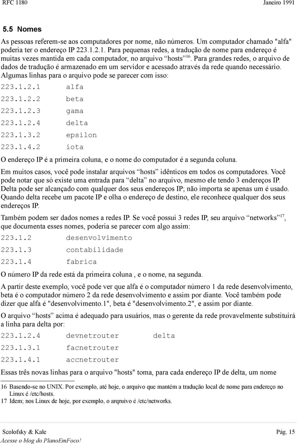 Para grandes redes, o arquivo de dados de tradução é armazenado em um servidor e acessado através da rede quando necessário. Algumas linhas para o arquivo pode se parecer com isso: 223.1.2.1 alfa 223.