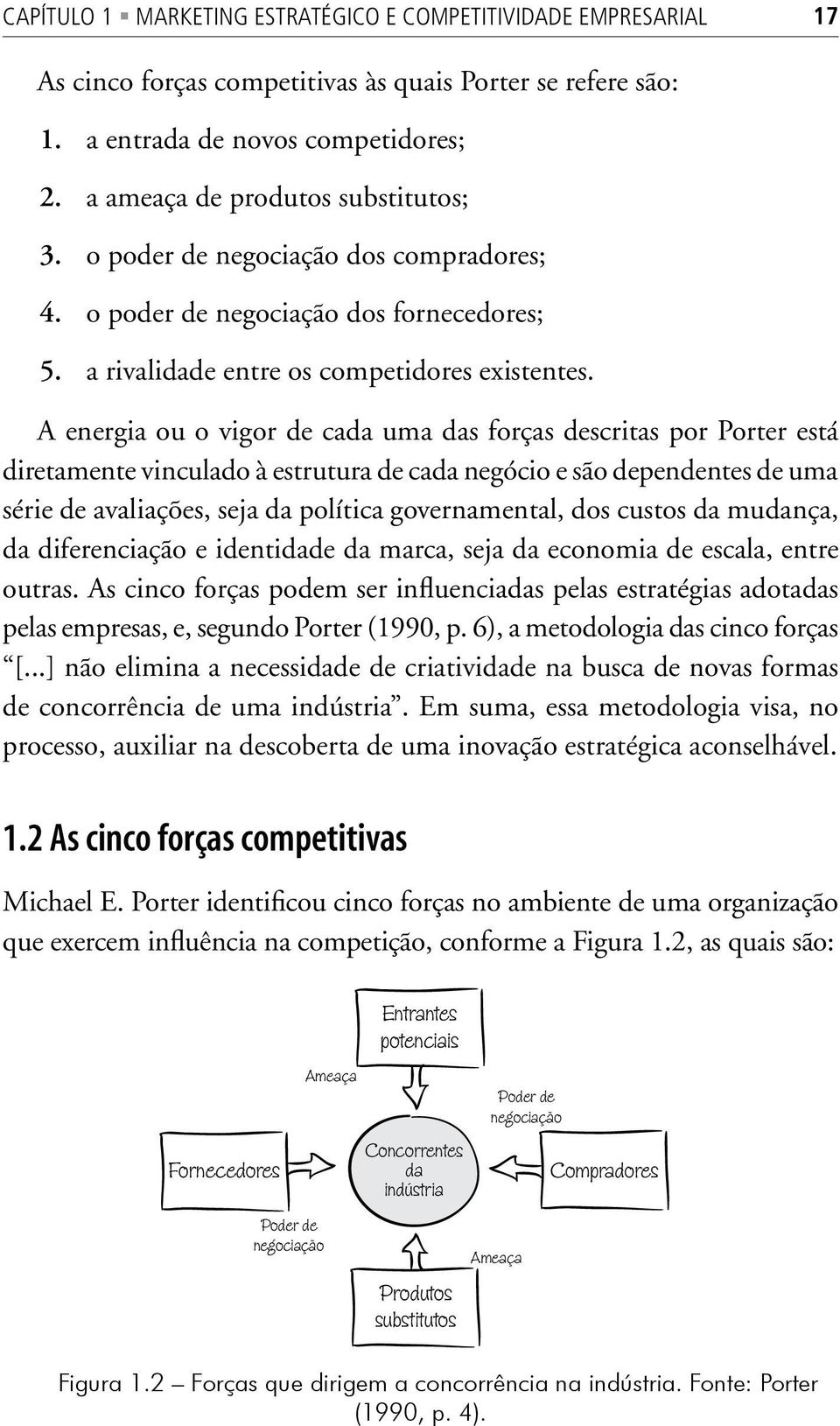 A energia ou o vigor de cada uma das forças descritas por Porter está diretamente vinculado à estrutura de cada negócio e são dependentes de uma série de avaliações, seja da política governamental,