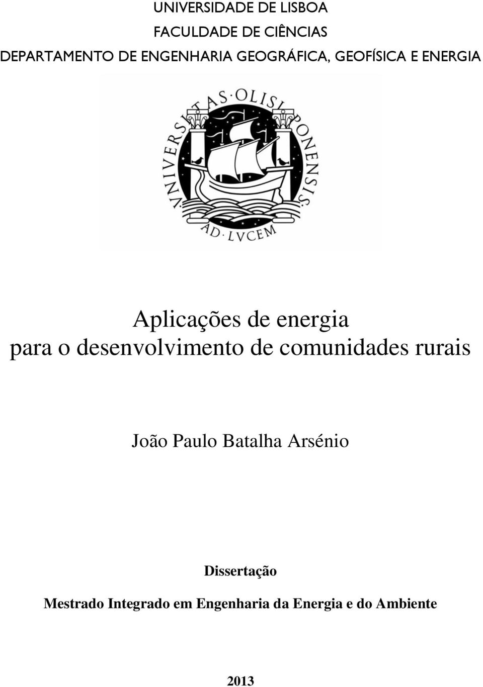 para o desenvolvimento de comunidades rurais João Paulo Batalha