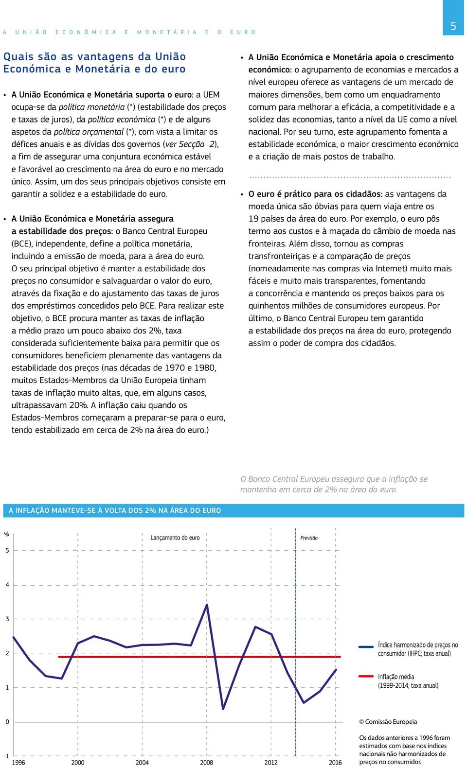 governos (ver Secção 2), a fim de assegurar uma conjuntura económica estável e favorável ao crescimento na área do euro e no mercado único.