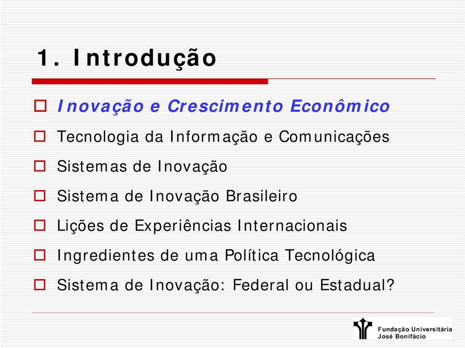 Inovação Brasileiro Lições de Experiências Internacionais