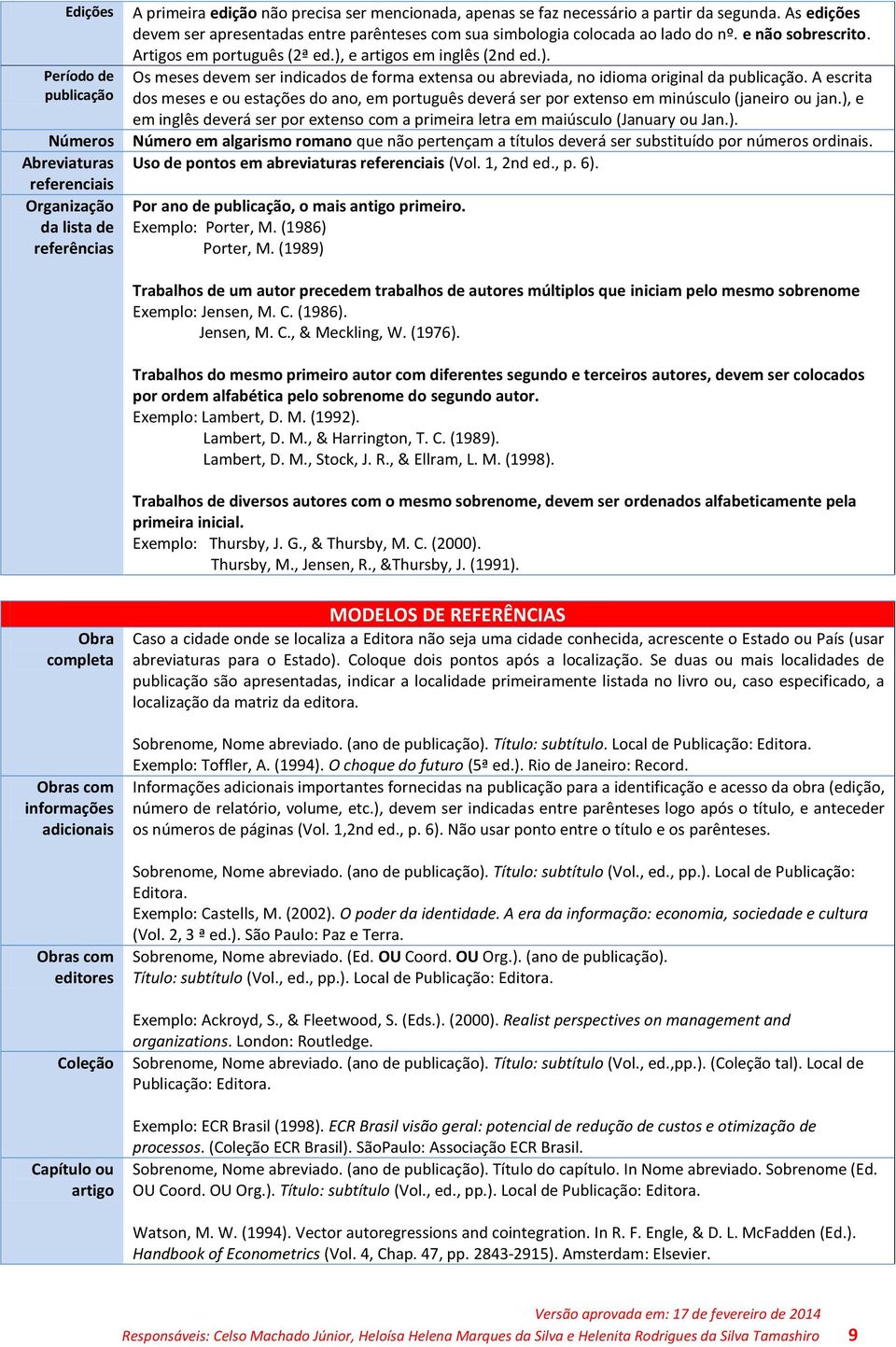 e artigos em inglês (2nd ed.). Os meses devem ser indicados de forma extensa ou abreviada, no idioma original da publicação.