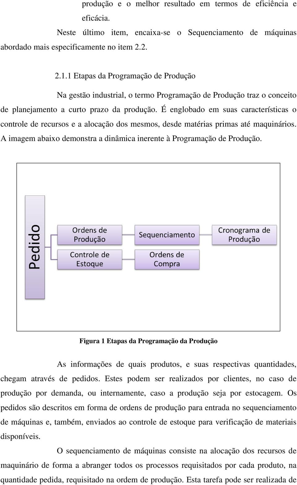 É englobado em suas características o controle de recursos e a alocação dos mesmos, desde matérias primas até maquinários. A imagem abaixo demonstra a dinâmica inerente à Programação de Produção.