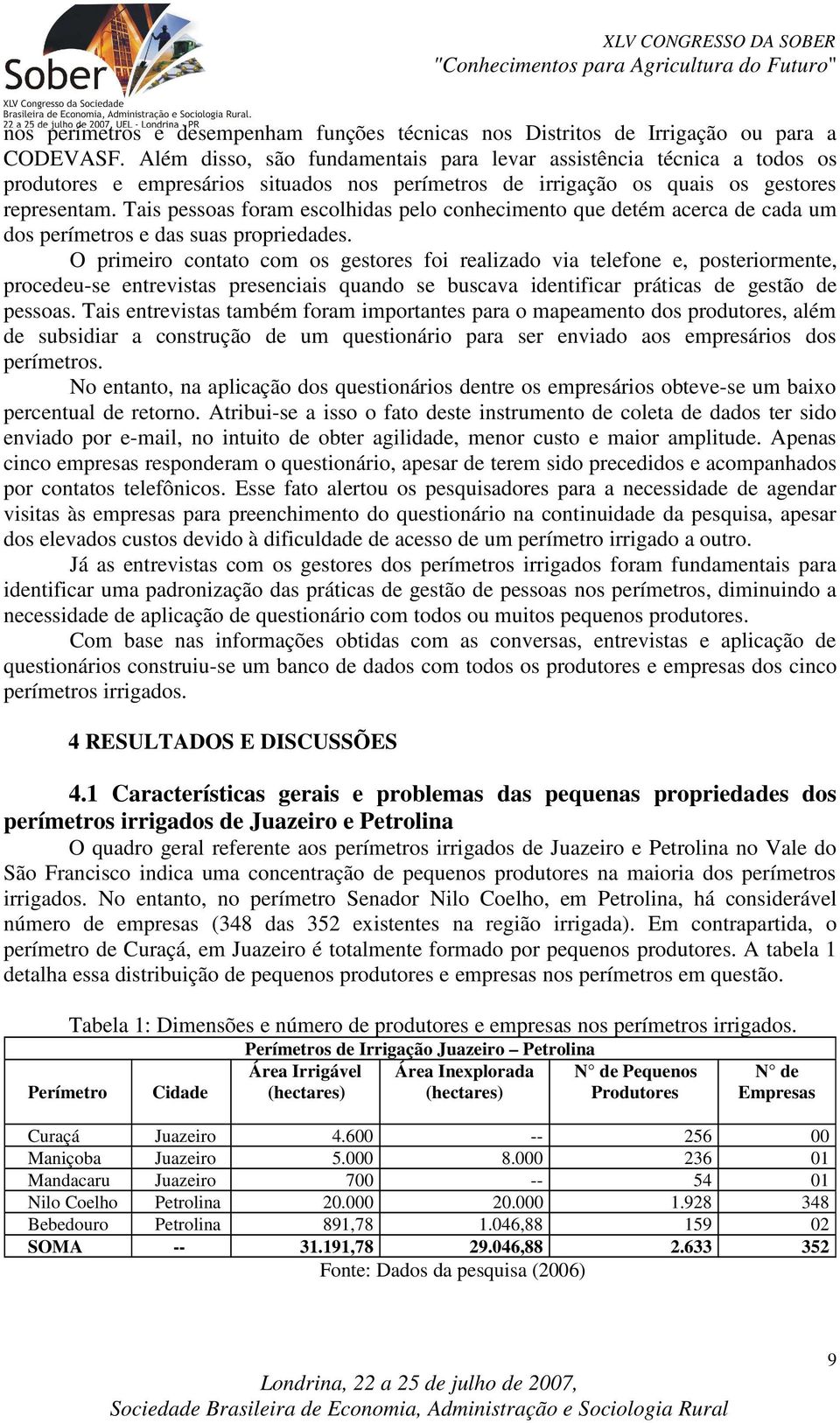 Tais pessoas foram escolhidas pelo conhecimento que detém acerca de cada um dos perímetros e das suas propriedades.