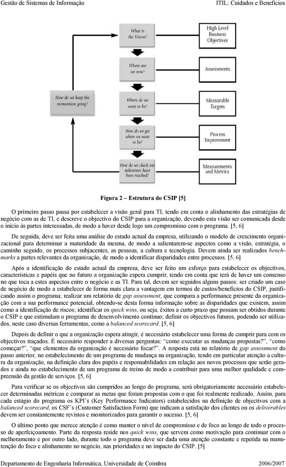 [5, 6] De seguida, deve ser feita uma análise do estado actual da empresa, utilizando o modelo de crescimento organizacional para determinar a maturidade da mesma, de modo a salientarem-se aspectos