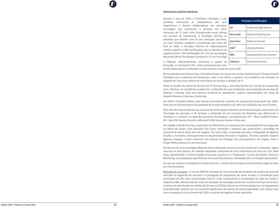 A Tecnidata renovou os estatutos que detinha com os seus principais parceiros, Symantec Platinum Partner nas mais elevadas categorias consideradas por estes.