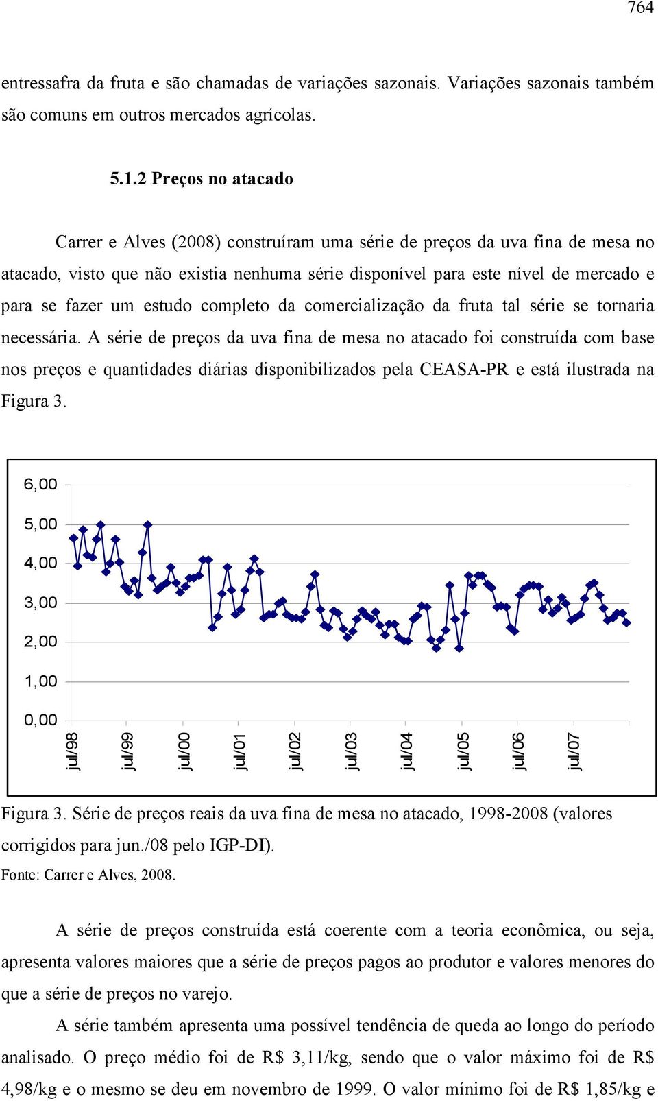 estudo completo da comercialização da fruta tal série se tornaria necessária.