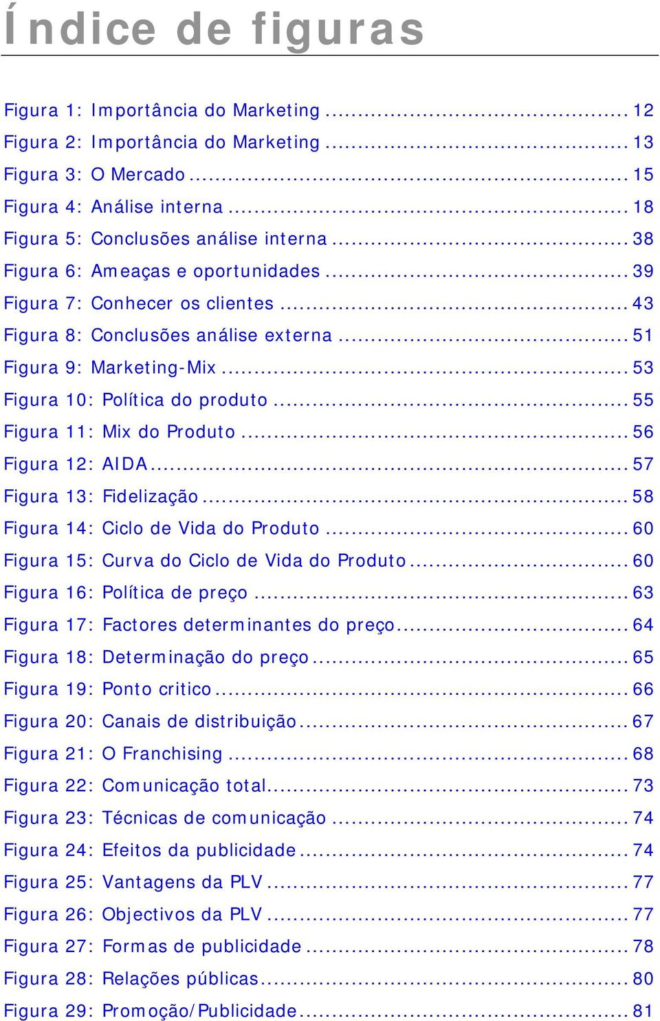 .. 55 Figura 11: Mix do Produto... 56 Figura 12: AIDA... 57 Figura 13: Fidelização... 58 Figura 14: Ciclo de Vida do Produto... 60 Figura 15: Curva do Ciclo de Vida do Produto.