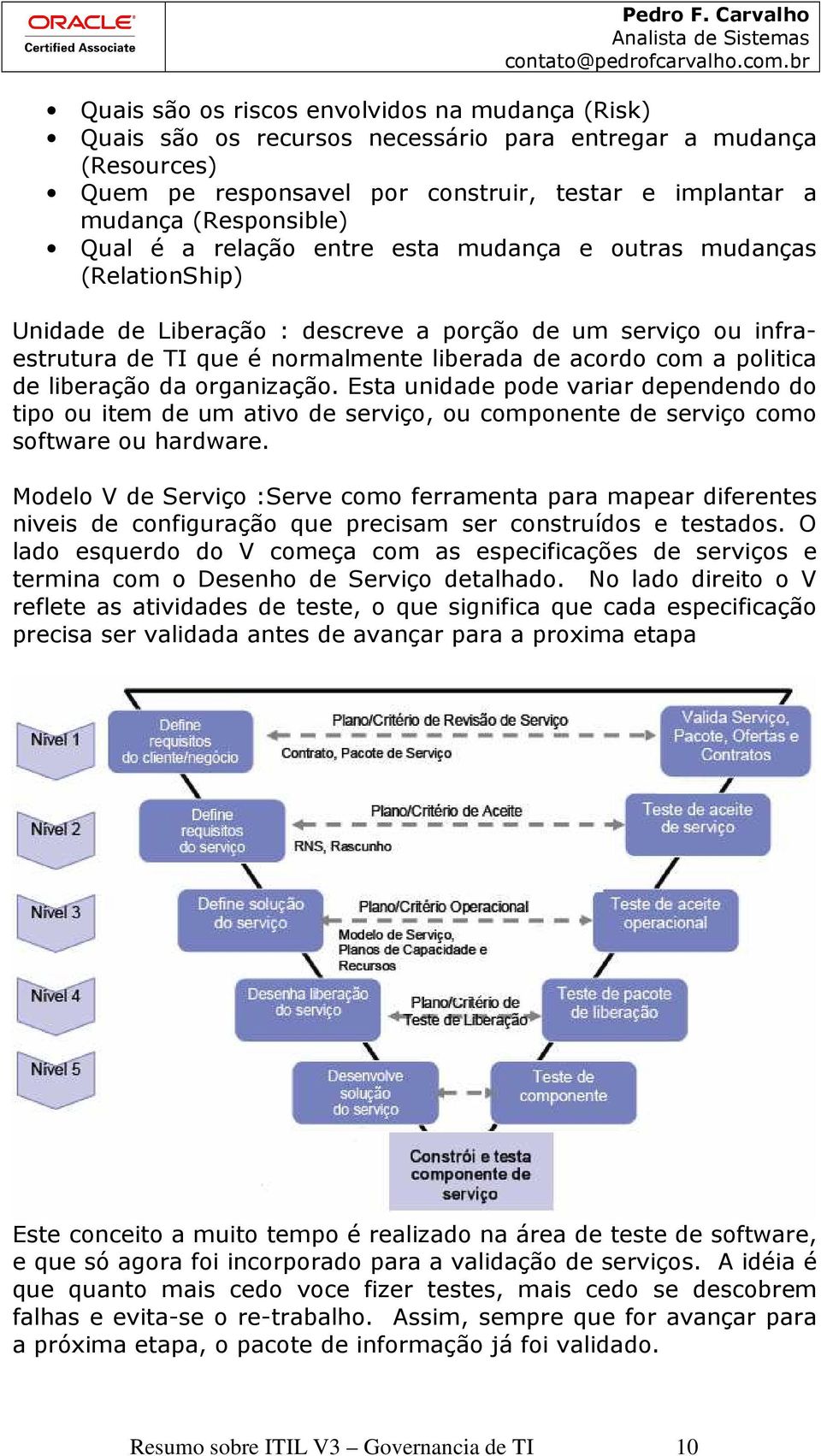 de liberação da organização. Esta unidade pode variar dependendo do tipo ou item de um ativo de serviço, ou componente de serviço como software ou hardware.