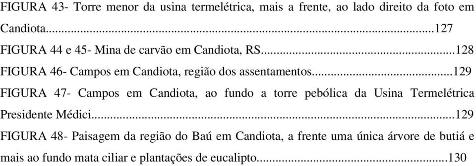 ..129 FIGURA 47- Campos em Candiota, ao fundo a torre pebólica da Usina Termelétrica Presidente Médici.