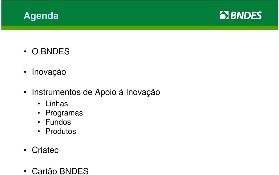 Inovação Linhas Programas