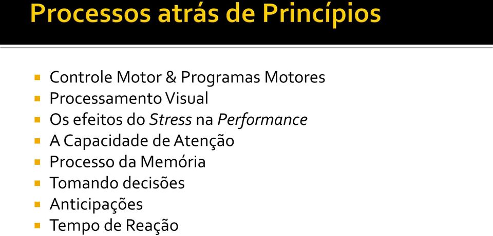 Performance A Capacidade de Atenção Processo