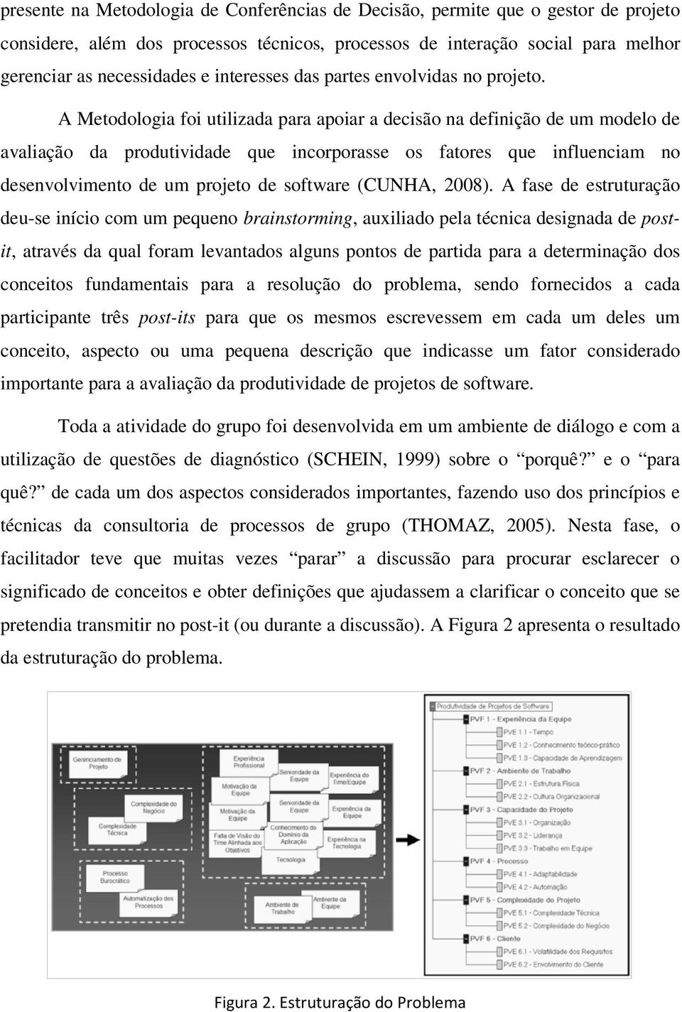 A Metodologia foi utilizada para apoiar a decisão na definição de um modelo de avaliação da produtividade que incorporasse os fatores que influenciam no desenvolvimento de um projeto de software