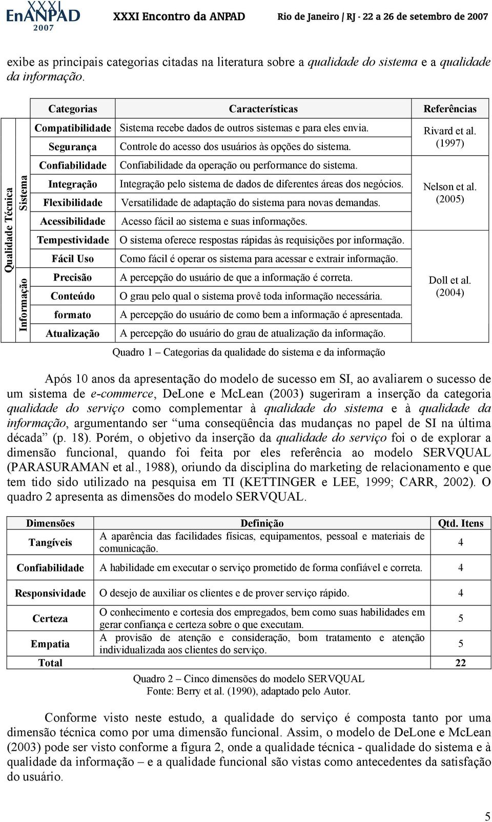 formato Atualização Sistema recebe dados de outros sistemas e para eles envia. Controle do acesso dos usuários às opções do sistema. Confiabilidade da operação ou performance do sistema.