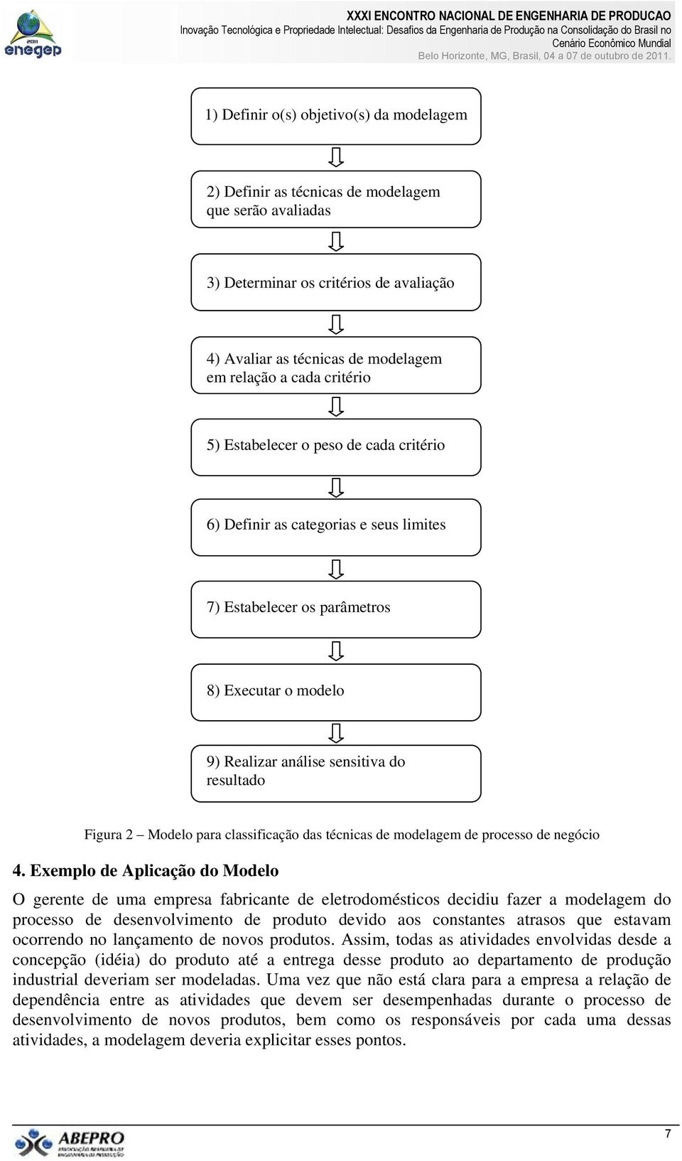 classificação das técnicas de modelagem de processo de negócio 4.