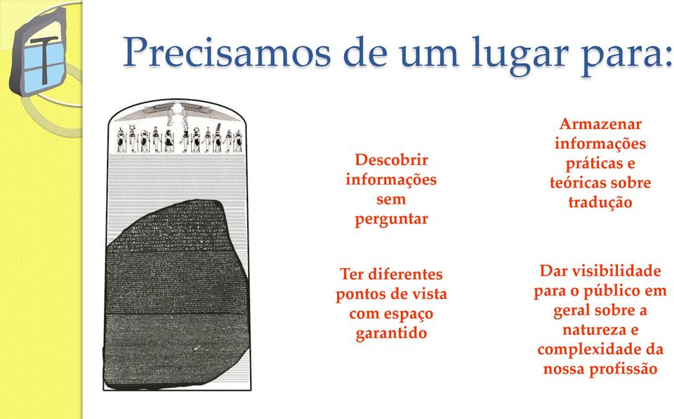 diferentes pontos de vista com espaço garantido Dar visibilidade