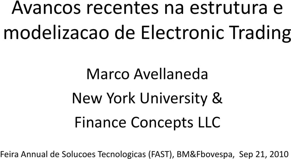 University & Finance Concepts LLC Feira Annual de