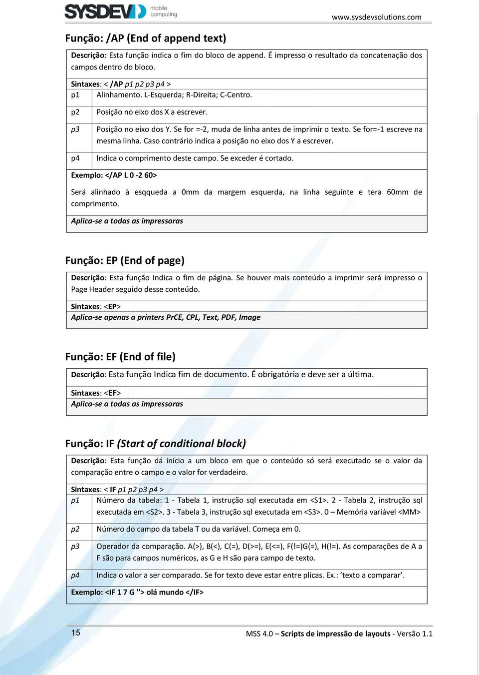 Se for=-1 escreve na mesma linha. Caso contrário indica a posição no eixo dos Y a escrever. Indica o comprimento deste campo. Se exceder é cortado.