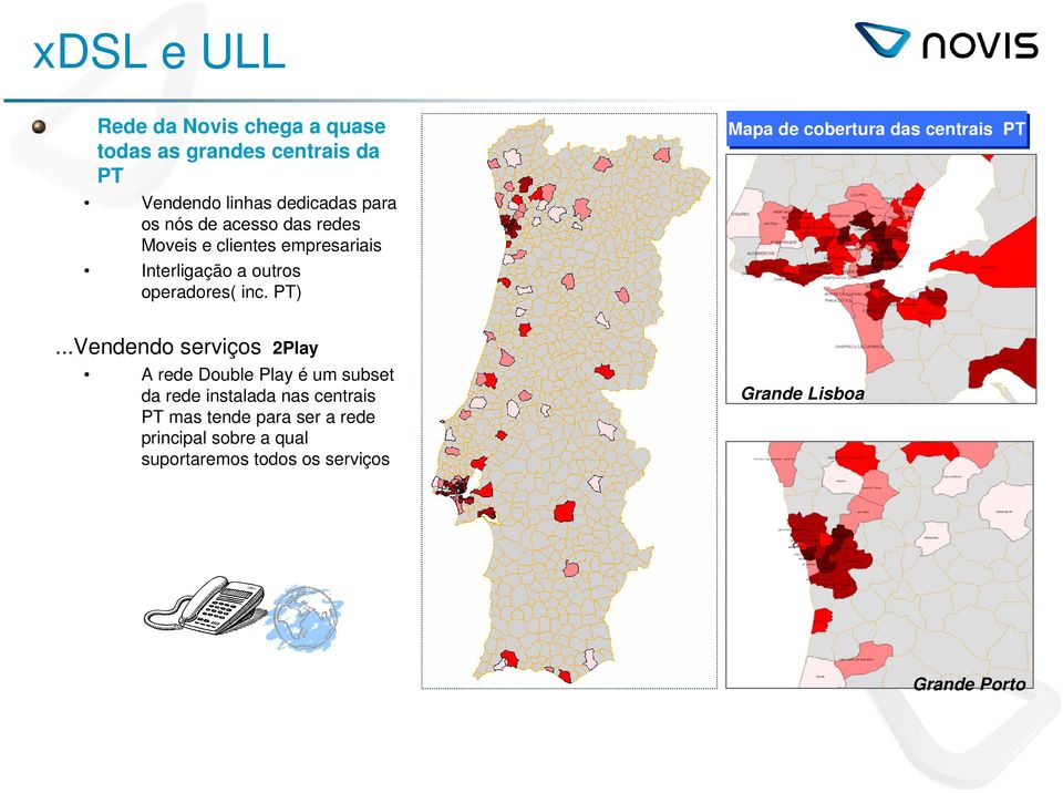 PT) Mapa de cobertura das centrais PT.