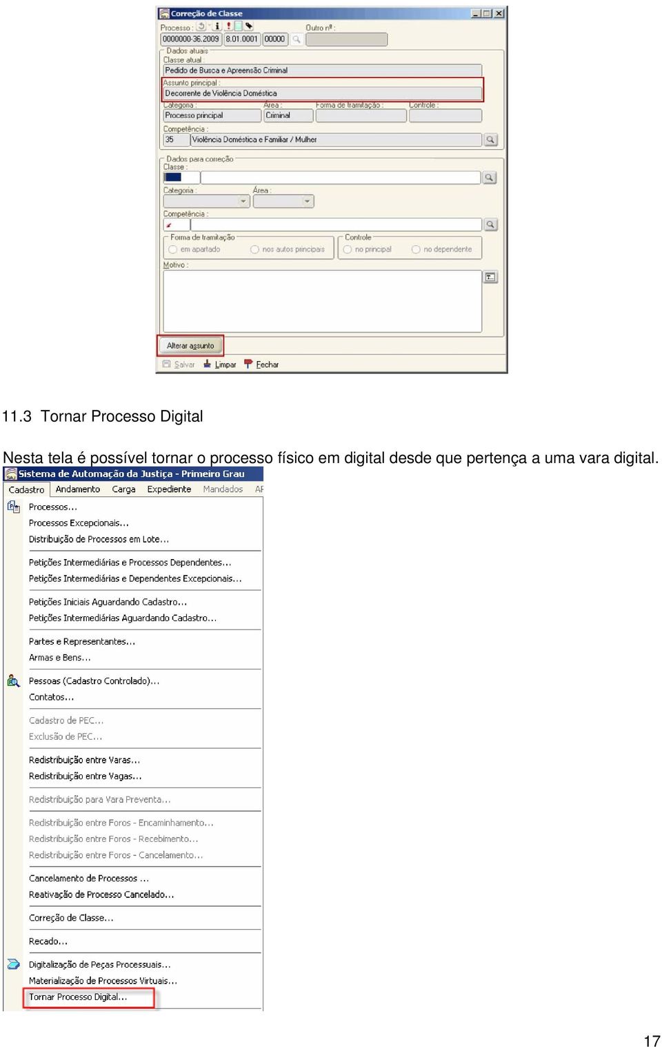 processo físico em digital