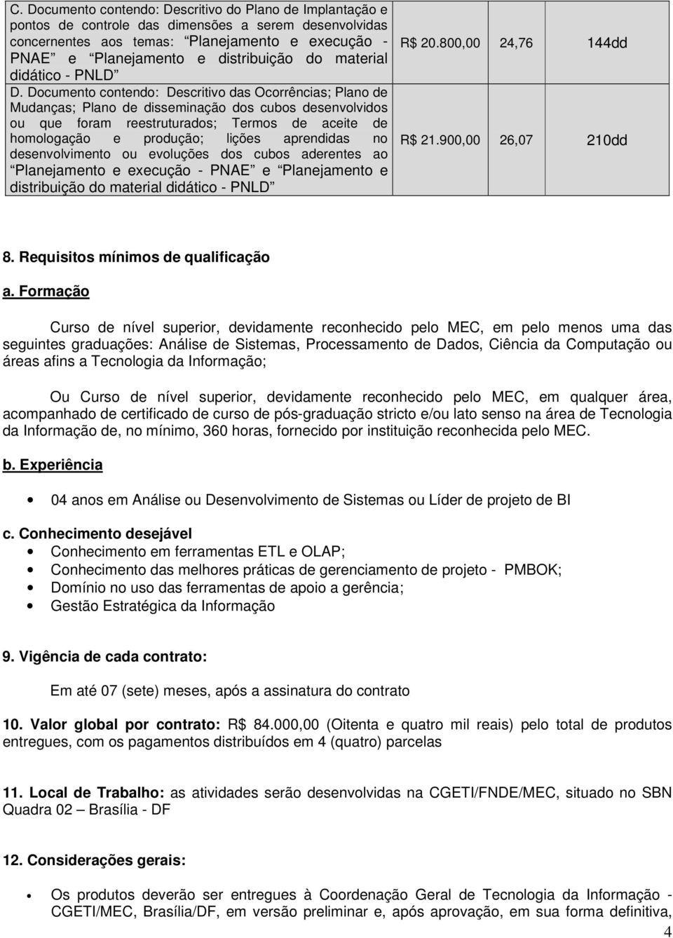 Documento contendo: Descritivo das Ocorrências; Plano de Mudanças; Plano de disseminação dos cubos desenvolvidos ou que foram reestruturados; Termos de aceite de homologação e produção; lições