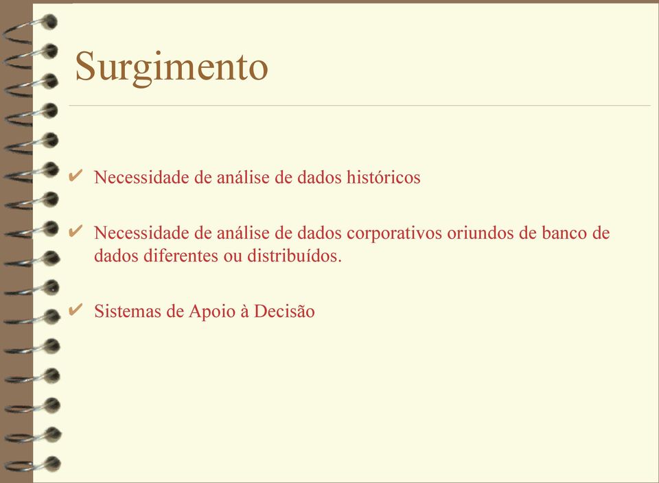 corporativos oriundos de banco de dados