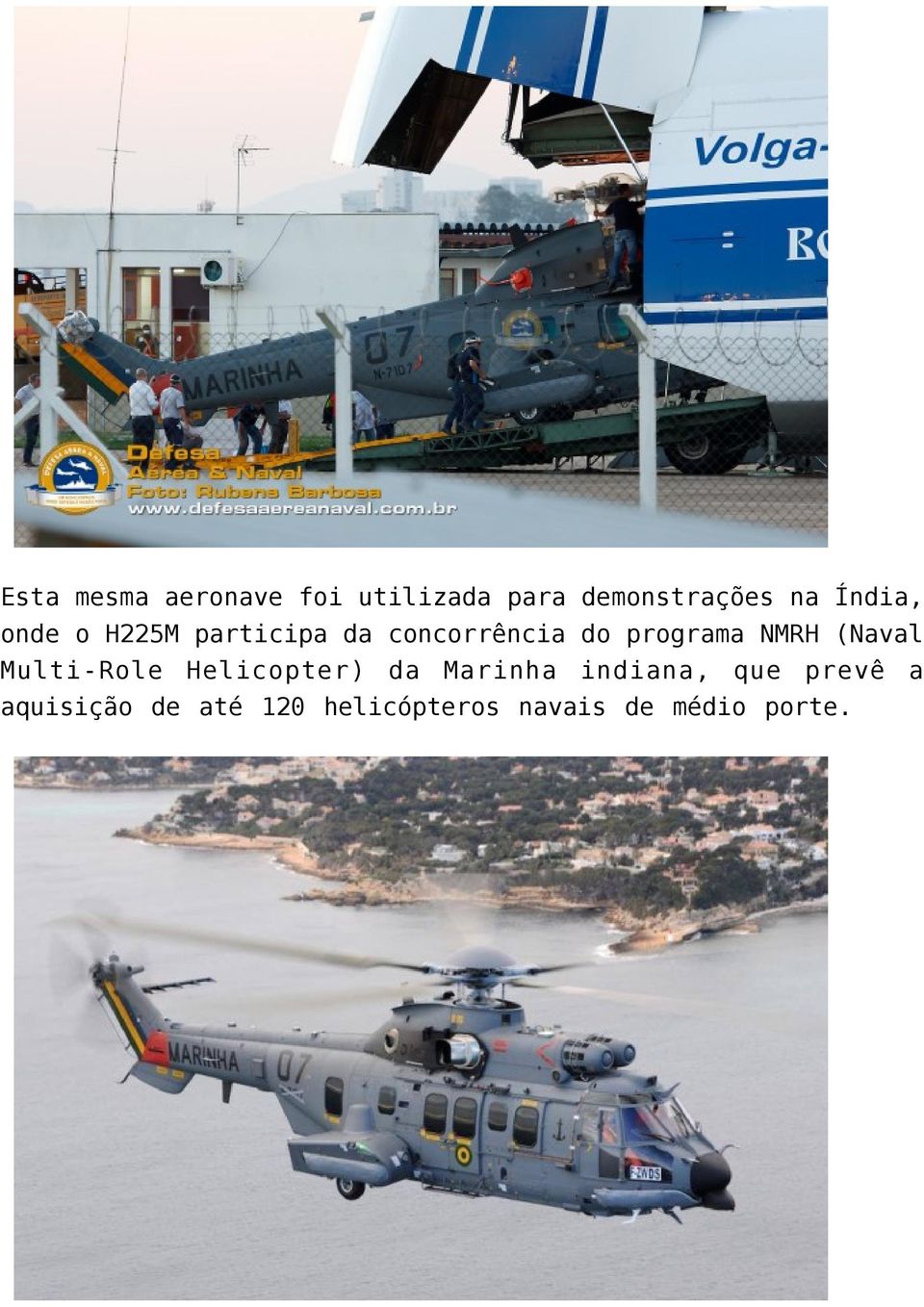 NMRH (Naval Multi-Role Helicopter) da Marinha indiana, que
