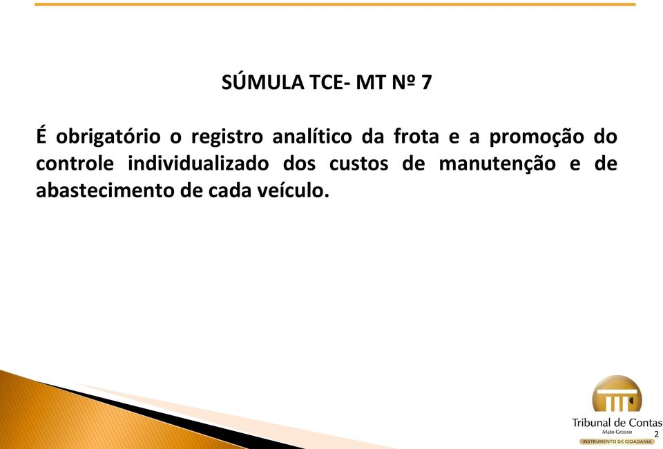 do controle individualizado dos custos de