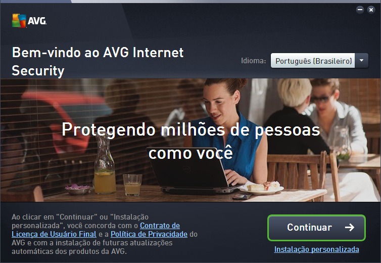 3. Processo de instalação do AVG Para instalar o AVG Internet Security em seu computador, você precisa obter o arquivo de instalação mais recente.