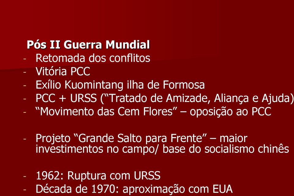 Flores oposição ao PCC - Projeto Grande Salto para Frente maior investimentos no