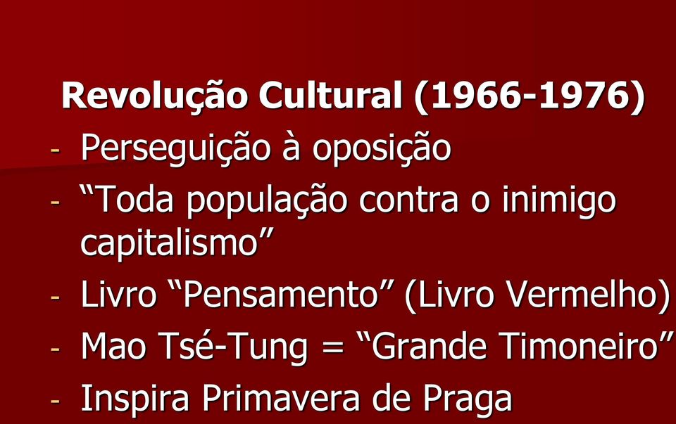 capitalismo - Livro Pensamento (Livro Vermelho) -