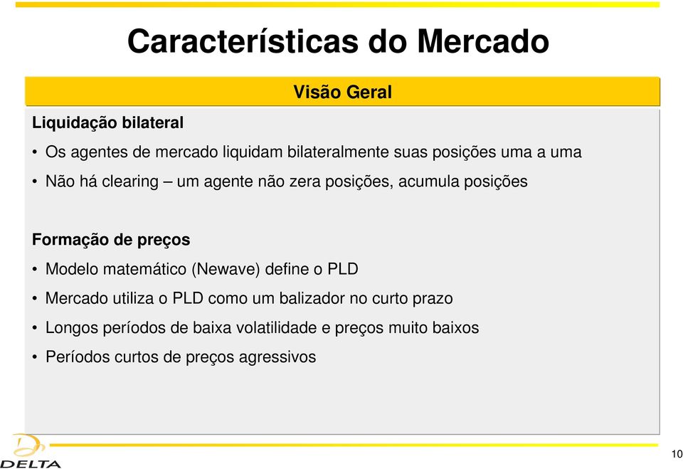 Formação de preços Modelo matemático (Newave) define o PLD Mercado utiliza o PLD como um balizador no