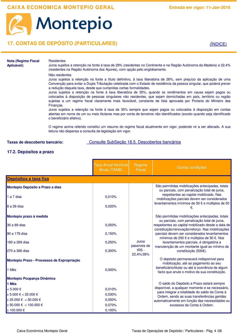 Não residentes Juros sujeitos a retenção na fonte a título definitivo, à taxa liberatória de 28%, sem prejuízo da aplicação de uma Convenção para evitar a Dupla Tributação celebrada com o Estado de